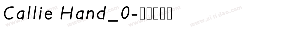 Callie Hand_0字体转换